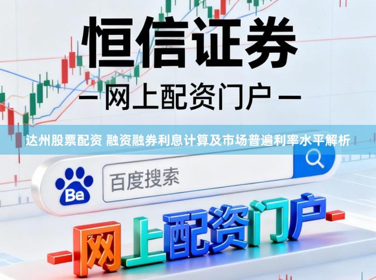 达州股票配资 融资融券利息计算及市场普遍利率水平解析